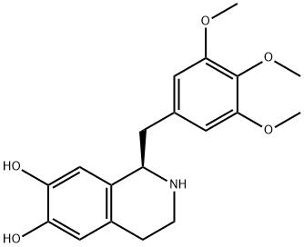 d-1-(3,4,5-Trimethoxybenzyl)-6,7-dihydroxy-1,2,3,4-tetrahydroisoquinoline Structure
