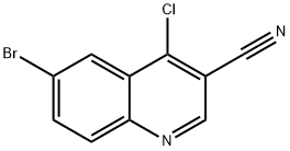 6-BROMO-4-CHLORO-QUINOLINE-3-CARBONITRILE
 Struktur