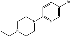 5-ブロモ-2-(4-エチルピペリジノ)ピリジン 化学構造式