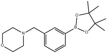 4-[3-(4,4,5,5-TETRAMETHYL-1,3,2-DIOXABOROLAN-2-YL)BENZYL]MORPHOLINE Structure