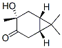 [1R-(1alpha,4alpha,6alpha)]-4-hydroxy-4,7,7-trimethylbicyclo[4.1.0]heptan-3-one Structure