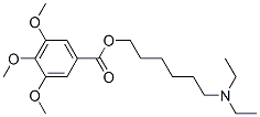 3,4,5-トリメトキシ安息香酸6-(ジエチルアミノ)ヘキシル 化学構造式