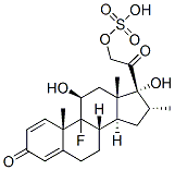 9-fluoro-11beta,17,21-trihydroxy-16alpha-methylpregna-1,4-diene-3,20-dione mono(hydrogen sulphate)  Structure