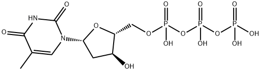 チミジン5'-三りん酸 化学構造式
