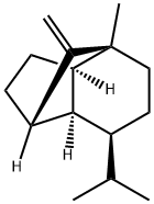 (1S,3aα,7aα)-オクタヒドロ-4-メチル-8-メチレン-7β-イソプロピル-1β,4β-メタノ-1H-インデン 化学構造式