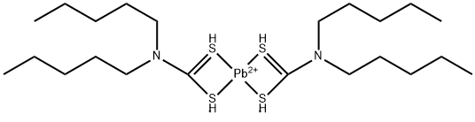 (T-4)-二(二戊基二硫代氨基甲酸根-S,S’)合铅,36501-84-5,结构式