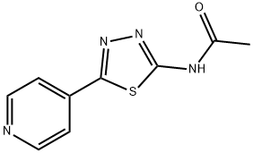 2-Acetylamino-5-(4-pyridyl)-1,3,4-thiadiazole Struktur