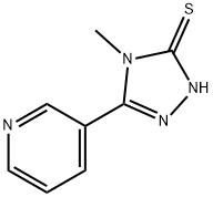 4-メチル-5-(3-ピリジニル)-2H-1,2,4-トリアゾール-3(4H)-チオン 化学構造式