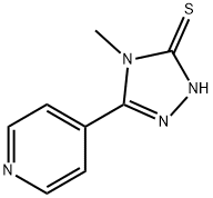 4-メチル-5-(4-ピリジニル)-2H-1,2,4-トリアゾール-3(4H)-チオン 化学構造式