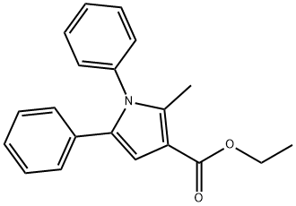 2-メチル-1,5-ジフェニルピロール-3-カルボン酸エチル 化学構造式