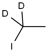 ヨードエタン‐1,1‐D2 化学構造式