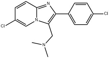 6-Chloro-2-(4-chlorophenyl)-N,N-dimethylimidazo[1,2-α]pyridine-3-methanamine Structure