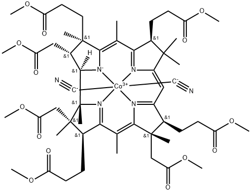 二氰基钴啉酸七甲酯 结构式
