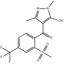 (5-Hydroxy-1,3-dimethylpyrazol-4-yl)(α,α,α-trifluoro-2-mesyl-p-tolyl)methanone,  (5-Hydroxy-1,3-dimethyl-1H-pyrazol-4-yl)[2-(methylsulfonyl)-4-(trifluoromethyl)phenyl]methanone Structure