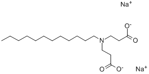 N-ドデシル-N-(2-カルボキシエチル)-β-アラニンジナトリウム 化学構造式