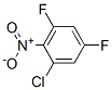 1-氯-3,5-二氟-2-硝基-苯,36556-55-5,结构式