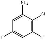 2-クロロ-3,5-ジフルオロアニリン 化学構造式