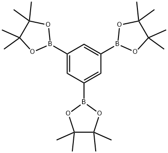 1,3,5-トリス(4,4,5,5-テトラメチル-1,3,2-ジオキサボロラン-2-イル)ベンゼン 化学構造式