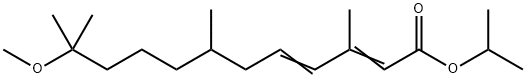 11-メトキシ-3,7,11-トリメチル-2,4-ドデカジエン酸イソプロピル 化学構造式