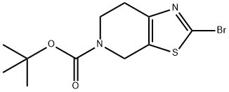 tert-butyl 2-bromo-6,7-dihydrothiazolo[5,4-c]pyridine-5(4H)-carboxylate Struktur