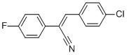 (Z)-3-(4-クロロフェニル)-2-(4-フルオロフェニル)アクリロニトリル 塩化物 化学構造式
