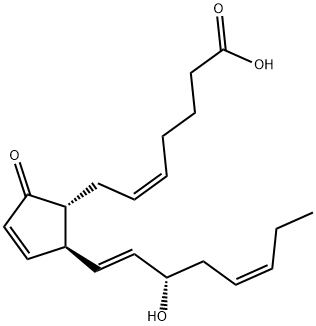 9-OXO-15S-HYDROXY-PROSTA-5Z,10,13E,17Z-TETRAEN-1-OIC ACID Struktur
