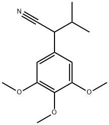 3,4,5-トリメトキシ-α-(1-メチルエチル)ベンゼンアセトニトリル 化学構造式