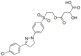 2-[[4-[3-(4-chlorophenyl)-4,5-dihydro-1H-pyrazol-1-yl]phenyl]sulphonyl]ethyl hydrogen maleate Struktur