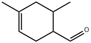 2,4-ジメチル-4-シクロヘキセン-1-カルボアルデヒド 化学構造式