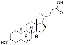3-hydroxy-6-cholen-24-oic acid Struktur
