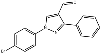 1-(4-Bromophenyl)-3-phenyl-1H-pyrazole-4-carboxaldehyde 化学構造式