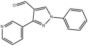 1-苯基-3-(吡啶-3-基)-1H-吡唑-4-甲醛, 36640-50-3, 结构式