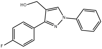 [3-(4-氟苯基)-1-苯基-1H-吡唑-4-基]甲醇, 36640-54-7, 结构式