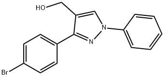 (3-(4-BROMOPHENYL)-1-PHENYL-1H-PYRAZOL-4-YL)METHANOL,36640-55-8,结构式