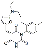 4,6(1H,5H)-Pyrimidinedione,  5-[[5-(diethylamino)-2-furanyl]methylene]-1-(2,4-dimethylphenyl)dihydro-2-thioxo- Structure