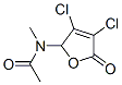 Acetamide,  N-(3,4-dichloro-2,5-dihydro-5-oxo-2-furanyl)-N-methyl- Struktur