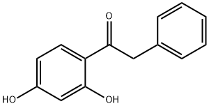 α-フェニル-2',4'-ジヒドロキシアセトフェノン 化学構造式
