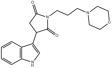 3-(1H-Indol-3-yl)-1-[3-(4-morpholinyl)propyl]-2,5-pyrrolidinedione Struktur