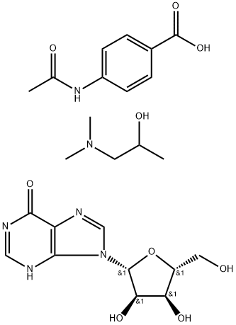 Inosin, Verbindung mit (2-Hydroxypropyl)dimethylammonium-p-acetamidobenzoat (1:3)