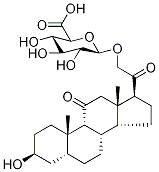 3α-Hydroxy-11,20-dioxo-5β-pregnan-21-yl β-D-glucopyranosiduronic Acid Struktur