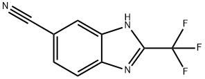 1H-BENZIMIDAZOLE-5-CARBONITRILE, 2-(TRIFLUOROMETHYL)- Struktur