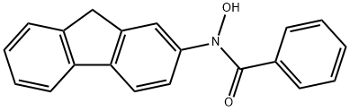 N-ヒドロキシ-N-(9H-フルオレン-2-イル)ベンズアミド 化学構造式