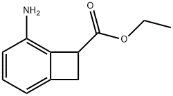 Bicyclo[4.2.0]octa-1,3,5-triene-7-carboxylic acid, 5-amino-, ethyl ester (9CI) Struktur