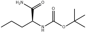 Carbamic acid, [(1S)-1-(aminocarbonyl)butyl]-, 1,1-dimethylethyl ester (9CI) Struktur
