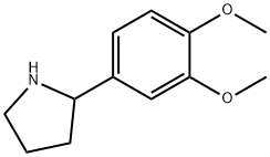 2-(3,4-ジメトキシフェニル)ピロリジン 化学構造式