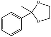 2-甲基-2-苯基-1,3-二氧戊环, 3674-77-9, 结构式