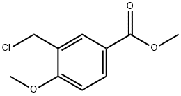3-(クロロメチル)-4-メトキシ安息香酸メチル 化学構造式