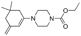 4-(5,5-Dimethyl-3-methylene-1-cyclohexen-1-yl)-1-piperazinecarboxylic acid ethyl ester Struktur