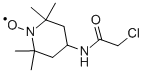4-(2-クロロアセトアミド)-2,2,6,6-テトラメチルピペリジン1-オキシル フリーラジカル 化学構造式
