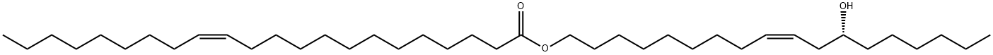 (Z)-13-ドコセン酸(9Z,12R)-12-ヒドロキシ-9-オクタデセニル 化学構造式